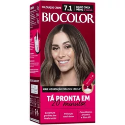Tinta De Cabelo Biocolor Louro Cinza Medio 7.1 Mini
