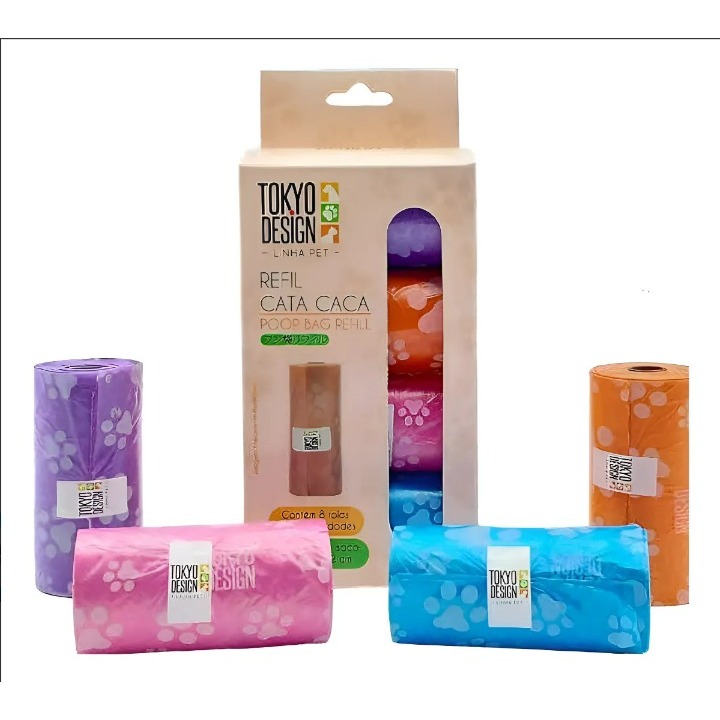 Kit 10 Refis Saquinhos Higiênicos Pet Cata Caca Biodegradável Para Passeio