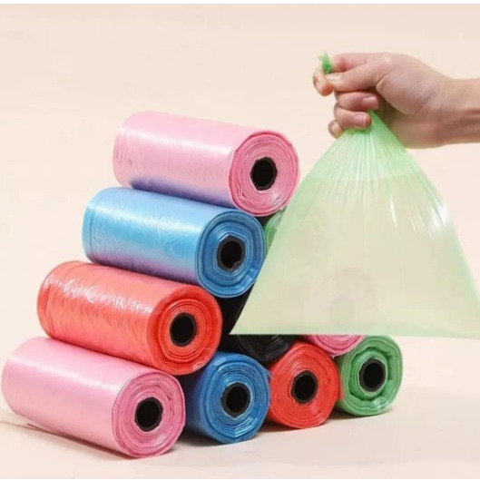 Kit 40 Rolos Saquinhos Higiênicos Pet Refil Cata Caca Fezes Biodegradável