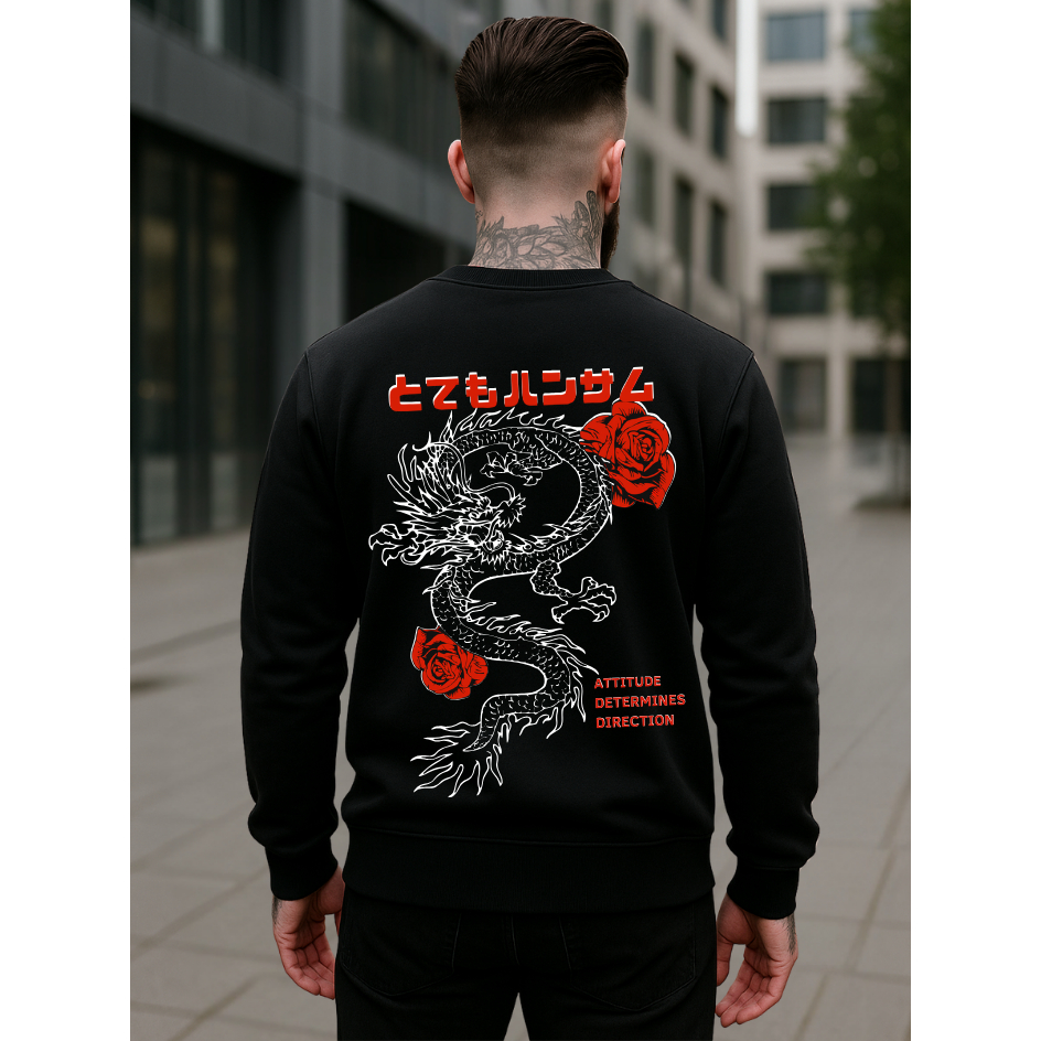 Moletom  Sem Capuz Dragão Chinês Casaco Feminino Masculino Flanelado Unissex Inverno Frio Blusa