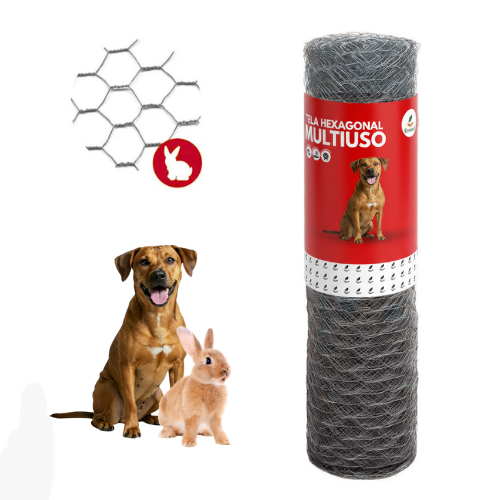 Tela Multiuso Para Cães, Coelhos e Gatos 1,00x30 Metros Fio 23 (0,64mm) Malha Hexagonal 2" em Oferta na Shopee