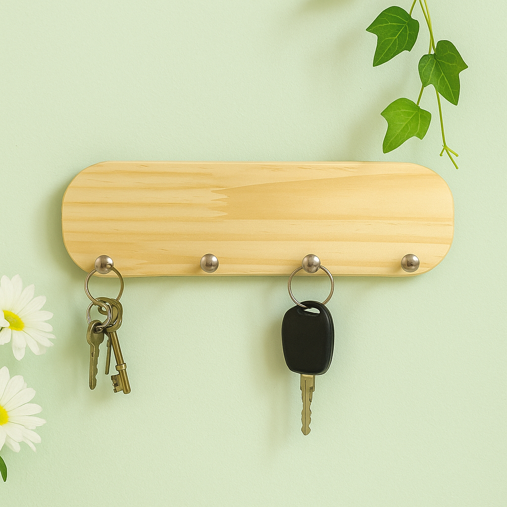 Porta Chaves Madeira Parede Suporte Chaveiro Rustico Com Dupla Face Organizador Decorativo De Parede em Oferta na Shopee