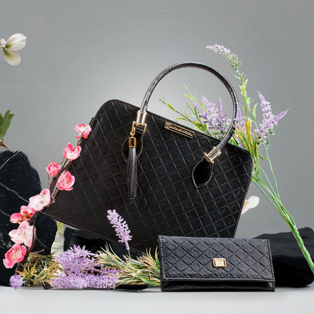 Bolsa Feminina Pasta Tote Casual Ombro e Transversal + Carteira Feminina