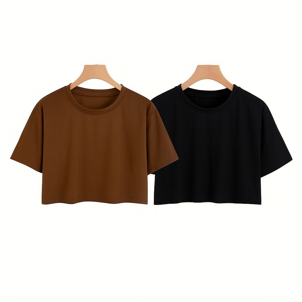 Cropped 2 peças Soltinho Manga Curta Larguinho Oversized Blusinha Básica T-Shirt Academia Folgadinho em Oferta na Shopee