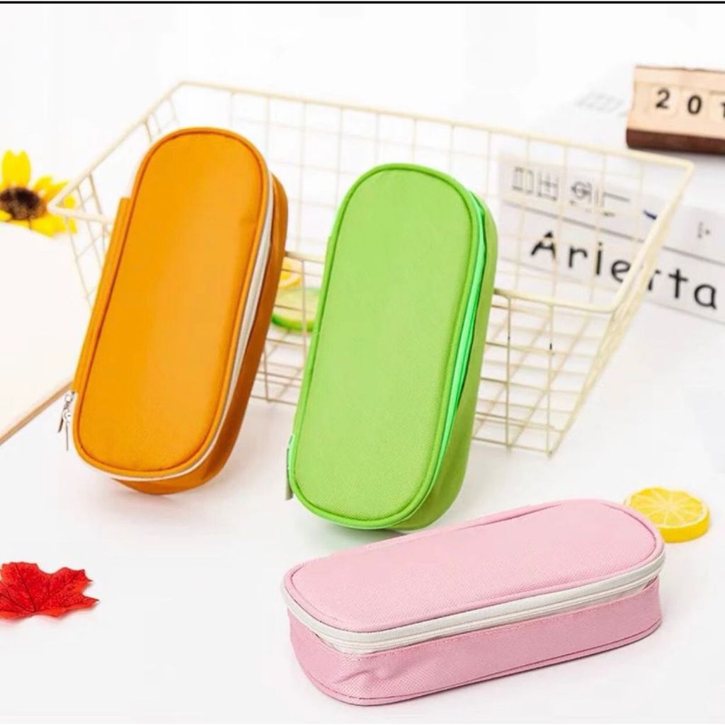 Confira Estojo De Lápis De Grande Capacidade Com Zíper Pen Bag Caixa De Caneta Lona Para Artigo De Papelaria Escola 9003 em Oferta na Shopee