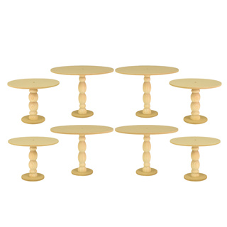 Kit 8 Boleiras Mdf Torneada Bandeja Simples Decoração Mesa Festa Evento Decoração em Oferta na Shopee