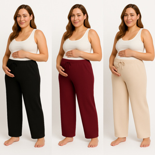 Calça Gestante Confortável Cintura Alta Elástico Maternidade Moda Grávida em Oferta na Shopee