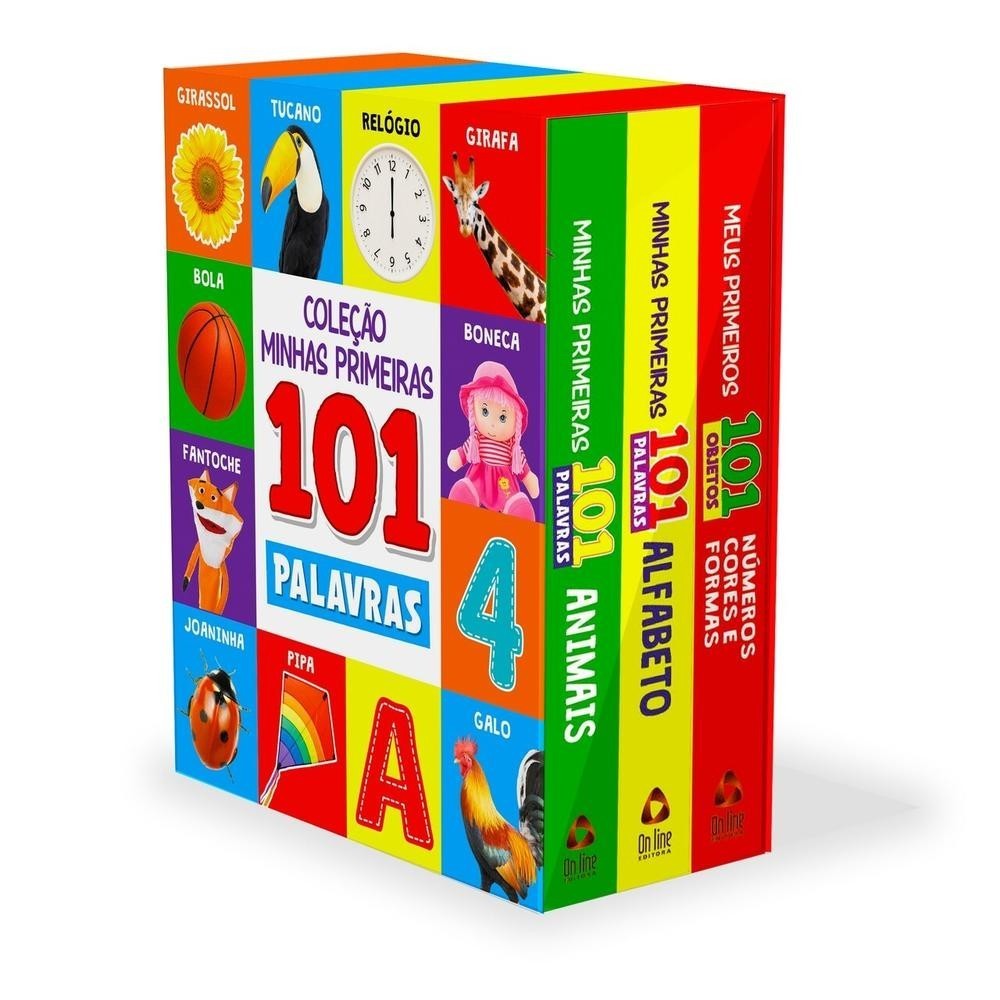 Coleção Minhas Primeiras 101 Palavras - Box com 3 Livrinhos em Oferta na Shopee