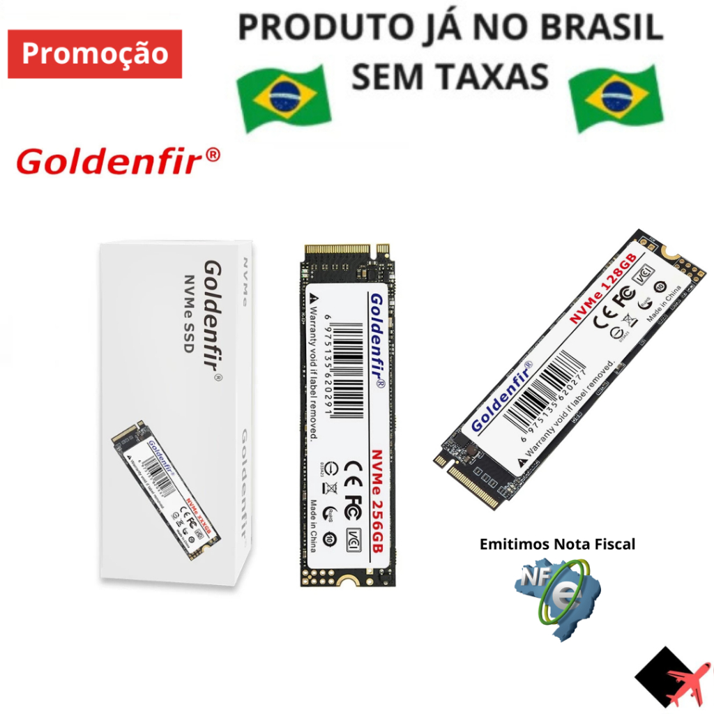 Ssd Nvme M.2 Goldenfir Gen 3.0x4 512gb 256gb Original Envio Rápido em Oferta na Shopee