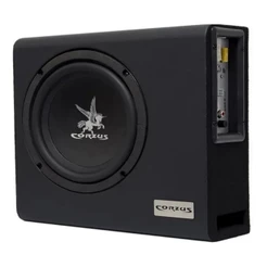 Caixa Amplificada Automotiva Mini Slim Subwoofer Grave Forte Som Carro Compacto Corzus Cxms 200W 8"
