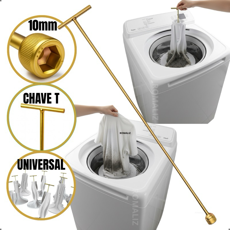 Imagem Chave de Máquina de Lavar Roupa Longa Batedor Movimentador Universal Brastemp