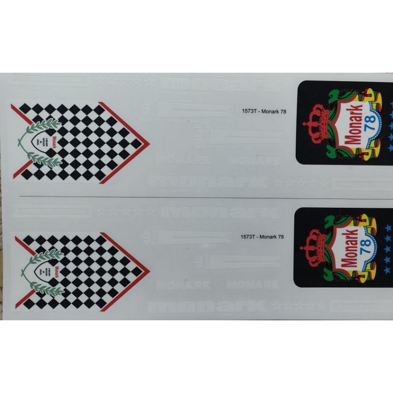 Adesivos  Cartela dupla (2 JOGOS)  Monark Barra Dupla 78