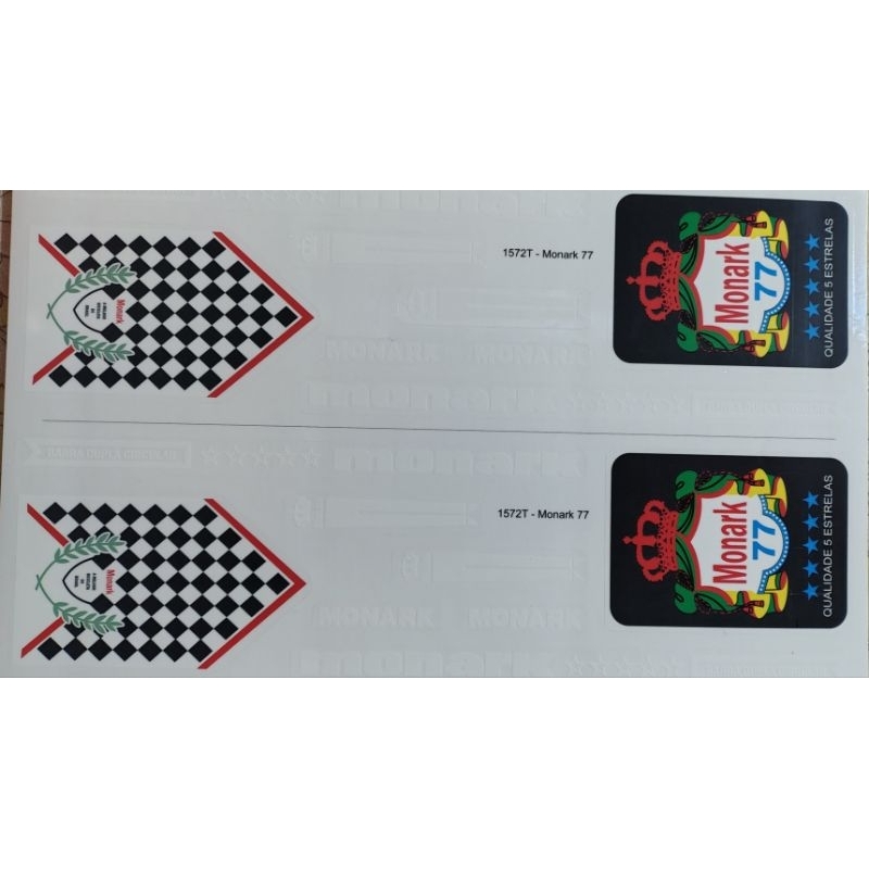 KIT COM 2 JOGOS NA CARTELA Adesivos Colante Bicicletas Antigas Monark Barra Dupla Circular 77