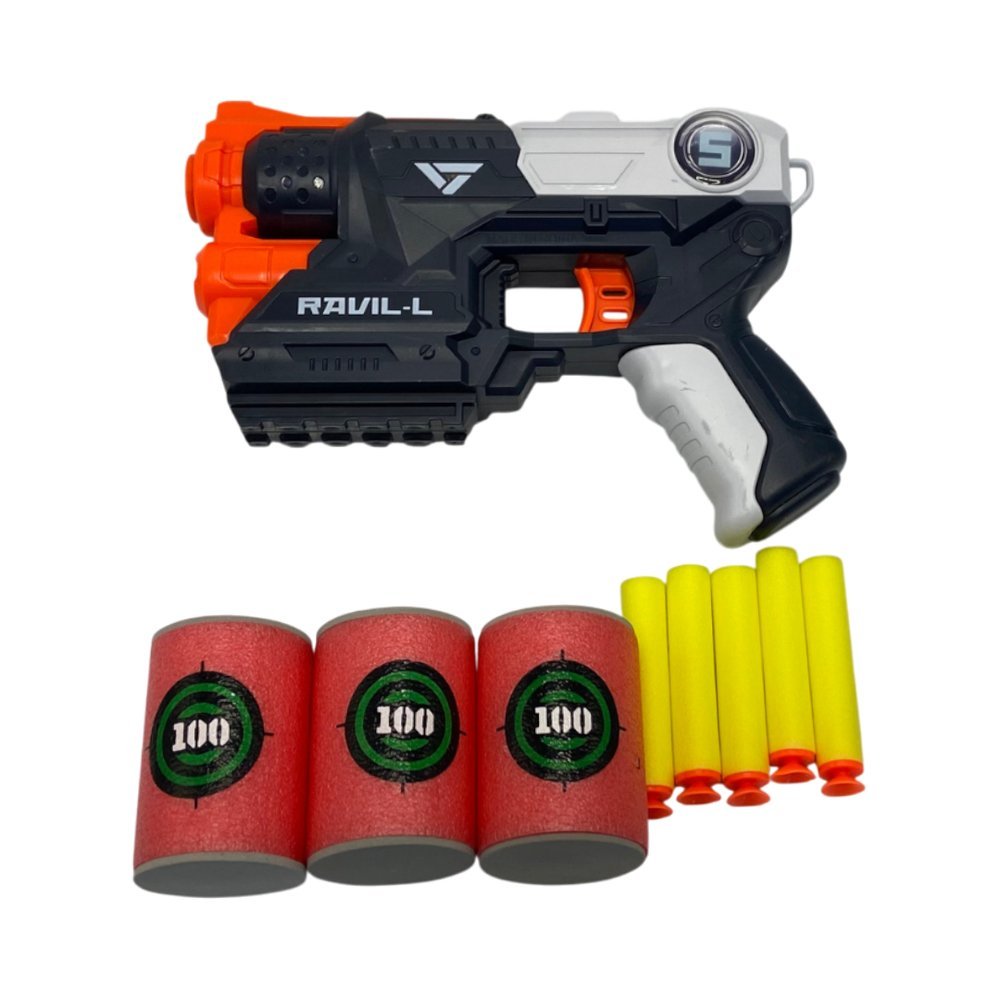 Pistola Lança Dardos Nerf Infantil com Alvo Brinquedo Super Divertido
