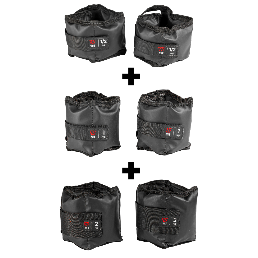 Kit Par Caneleiras Peso 0,5kg + 1kg + 2kg Tornozeleira de Peso Treino em Casa Funcional Academia em Oferta na Shopee