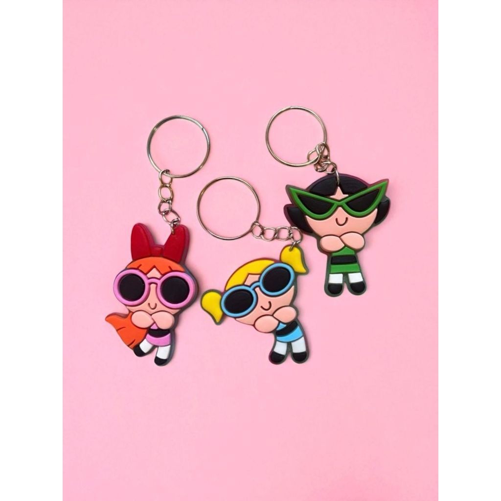 Chaveiro Meninas Superpoderosas chaveirinho personalizado Lindinha Florzinha Docinho Presente