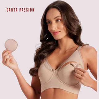 Sutiã Amamentação Moldado em Algodão Cotton Sem Aro com Abertura Frontal Santa Passion 61795 em Oferta na Shopee