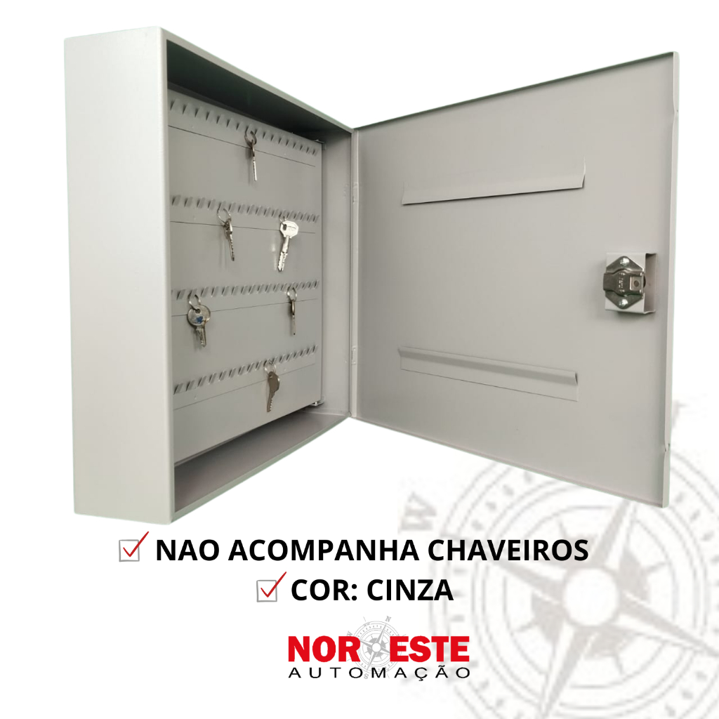 Cláviculario Armário Organizador  para 220 chaves em aço - porta chaves de parede em aço