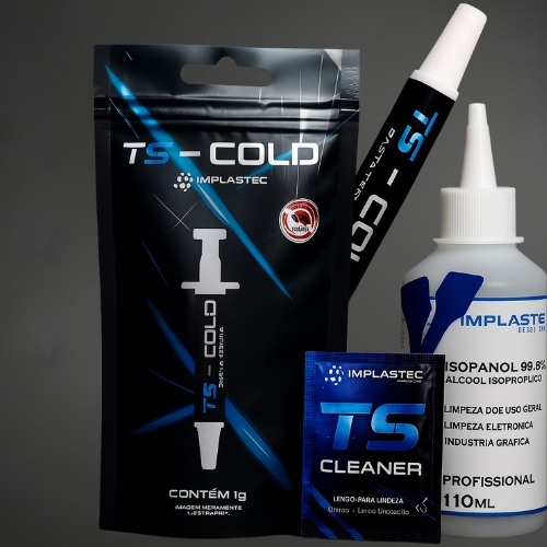 Pasta Térmica Ts-Cold com Limpador Multiuso Alto Desempenho Kit para CPU, GPU, Xbox, PS2, PS3, PS4 em Oferta na Shopee