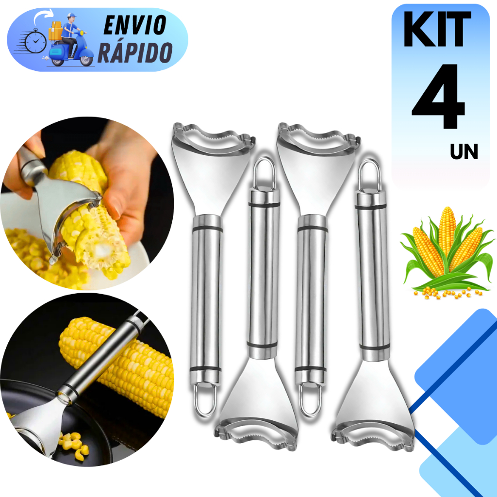RASPADOR DE MILHO INOX 17CM MANUAL DEBULHADOR DESCASCADOR AÇO INOXIDÁVEL PROFISSIONAL CORTADOR RALADOR COZINHA PAMONHA E