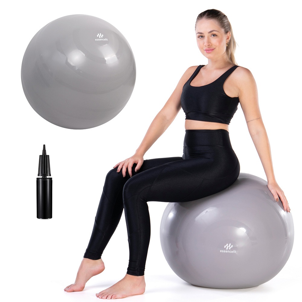 Bola Pilates Suíça Yoga 65cm Ginástica Alta Performance com Tecnologia Anti-Estouro EssenceFit