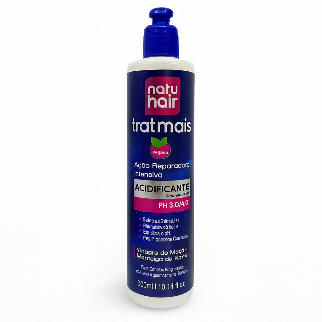 Acidificante Capilar Natuhair TratMais Vegano 300ml Tratamento Cabelo Brilho