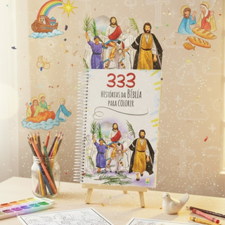 333 para Colorir e Atividade Biblicos / Edição Premium / Espiral em Oferta na Shopee