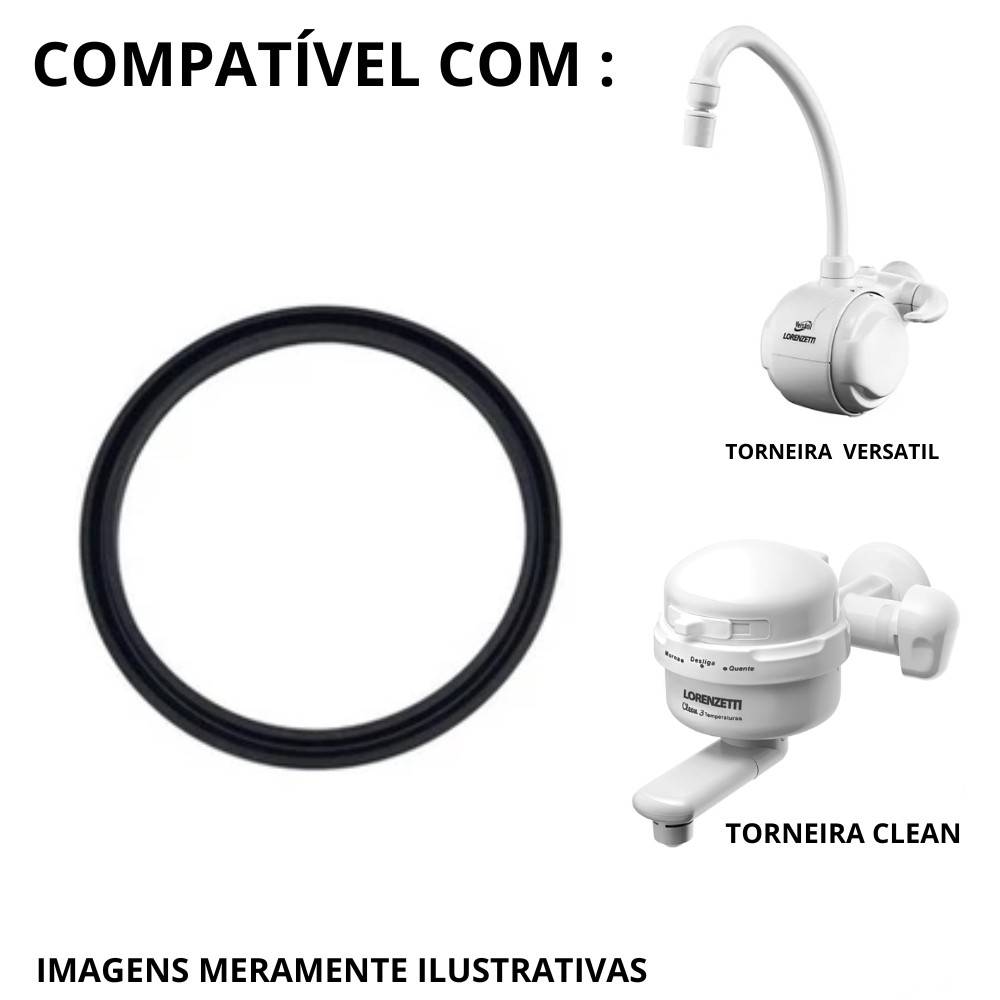 Anel Guarnição de Vedação Para Torneiras Eletricas Versatil e Torneira Clean Original Lorenzetti
