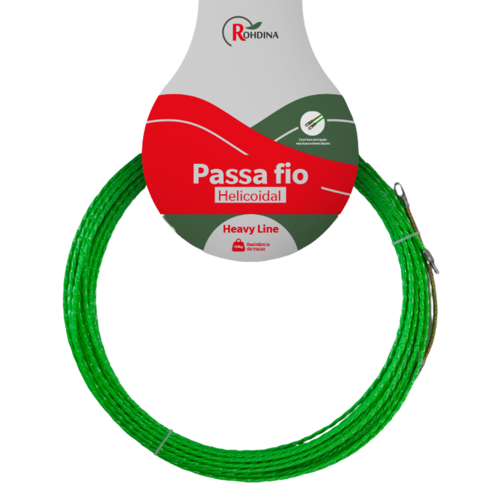 Rhodina Passa Fio Helicoidal 10m / 15m / 20m / 30m Instalação Elétrica
