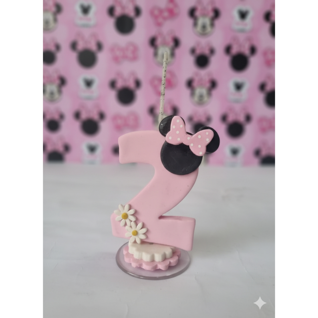 Vela Minnie Rosa Em Biscuit FULL - ENVIO IMEDIATO - em Oferta na Shopee