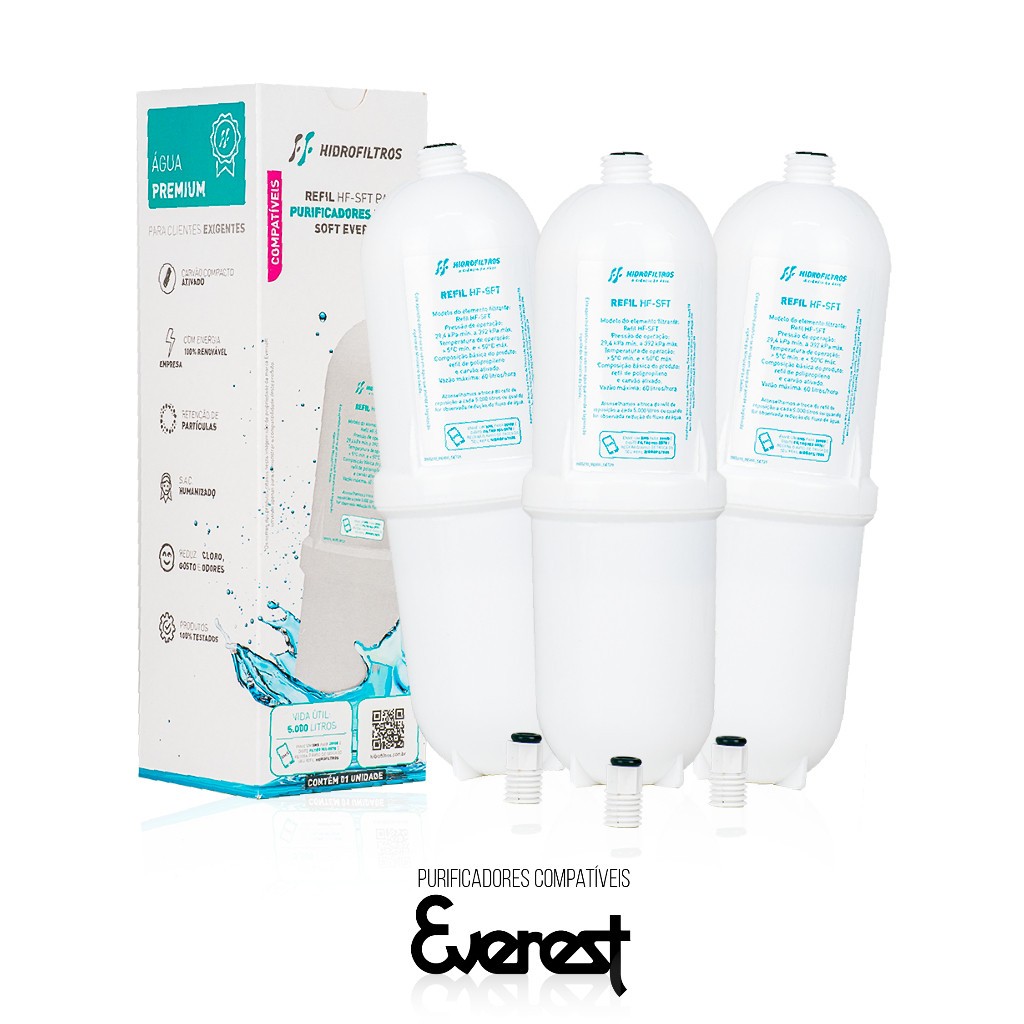 3, 2 ou 1 Unidade Refil Sayonara Compatível purificador Filtro Soft Everest Baby Fit Slim Star Plus