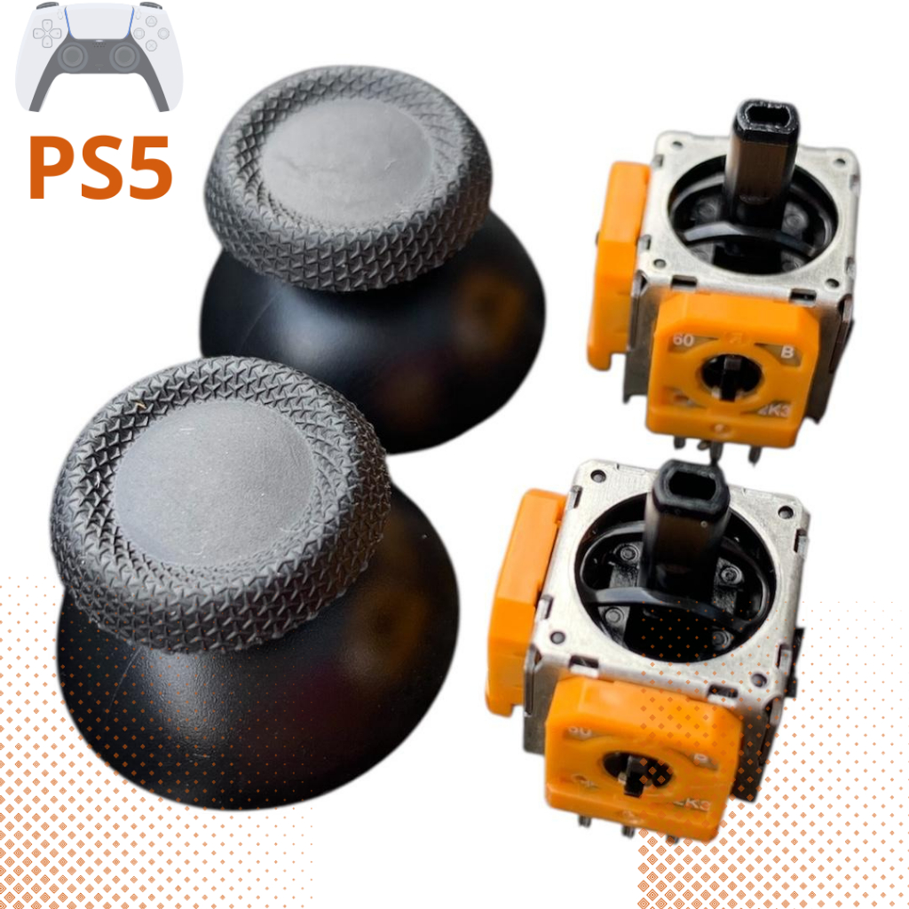 Analógico 3D PS5 DualSense Amarelo – Peça de Reposição para controle ps5 2.3K Ohms Joystick PlayStation 5