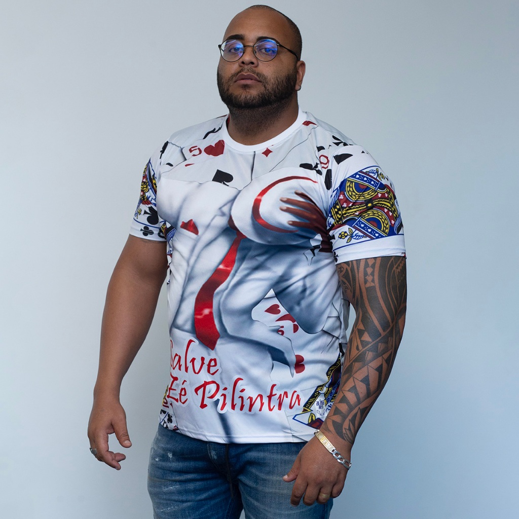 CAMISETA ZÉ PILINTRA- Camiseta Religiosa Unisex Umbanda/Candomblé Camiseta confeccionada em Dry Fit Com Proteção UV 50%