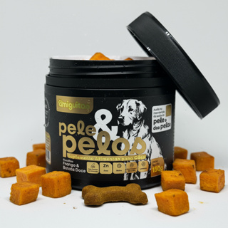 Suplemento Para Pelos e Pele Cães Amiguitos Anti Quedas Pellos Frango e Batata Doce 150g em Oferta na Shopee