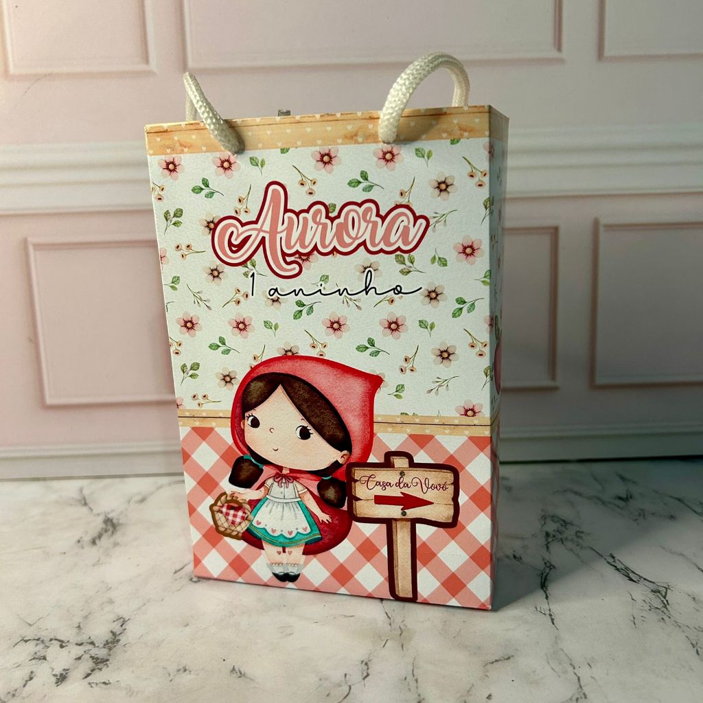 Sacolinha Personalizada Chapéuzinho vermelho | Sacolinha Surpresa | Lembrancinha Festa | Pegue e Monte