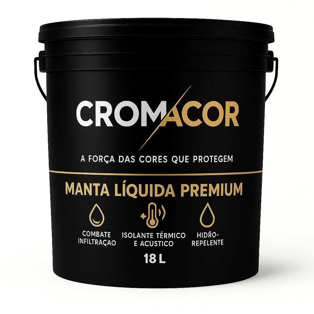 Hidro Manta Emborrachada - Manta Acrílica Fosca - 20L - CROMACOR, + Rendimento e  + Cobertura + Cor