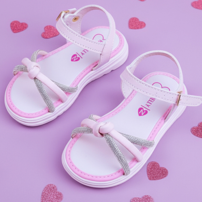 Sandália Rasteira Infantil Menina Feminina Com Brilho em Oferta na Shopee