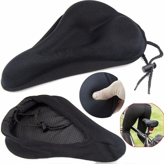 Capa para Banco Selim Bike em Gel Silicone Ajustável Banco Almofada Ciclismo