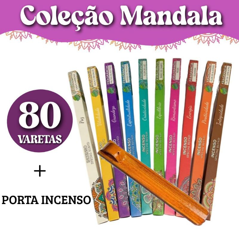 Imagem Kit Incenso Coleção Mandala Sortidos + Porta Incenso |100% Natural | ESCOLHA SEU KIT