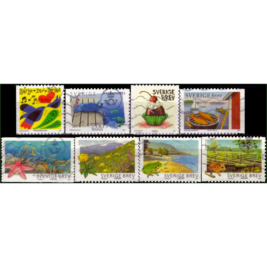 Suécia - Acumulação com 8 selos - 2007 a 2009 - C - EU19171