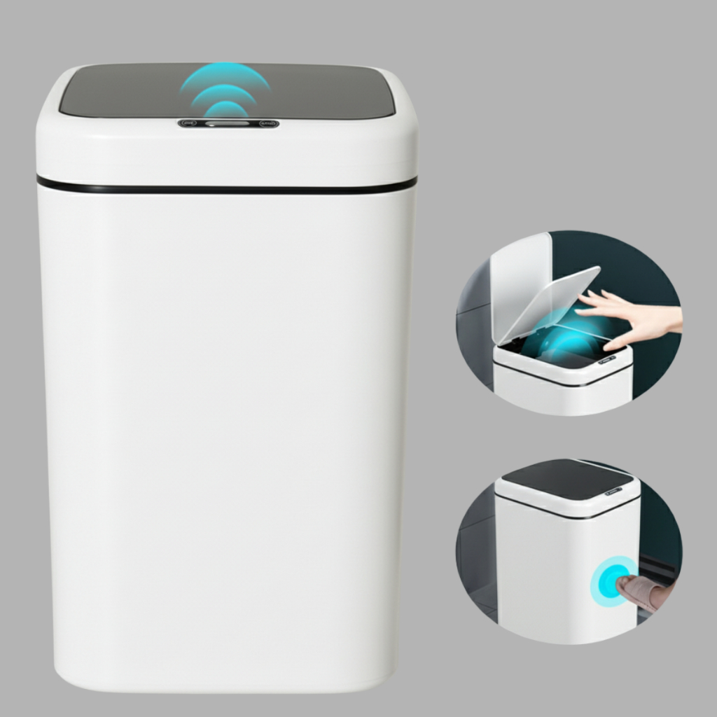 Lixeira Sensor Automático Inteligente Moderna Banheiro Cozinha Escritório Capacidade 16 Litros