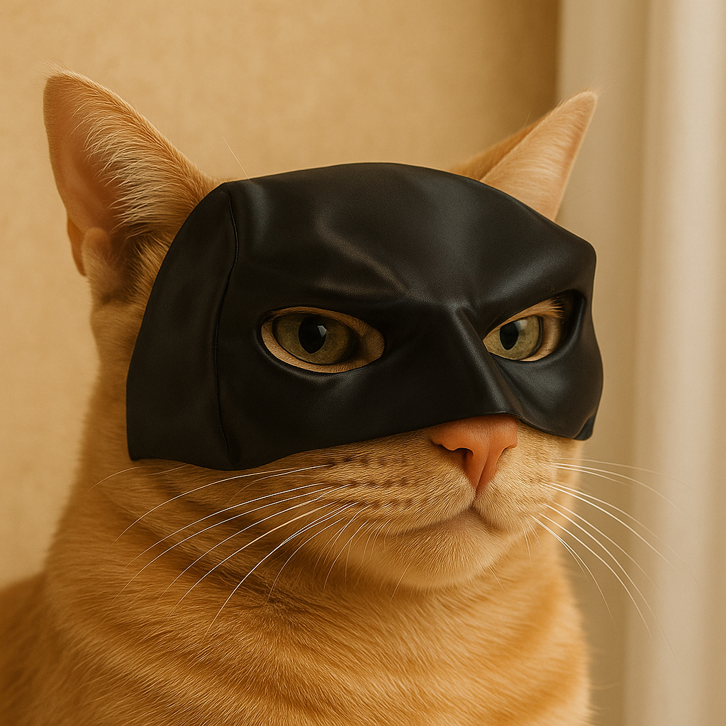Máscara Batman Gato Oficial Pet TikTok Viral Divertida Para Animais Batgato