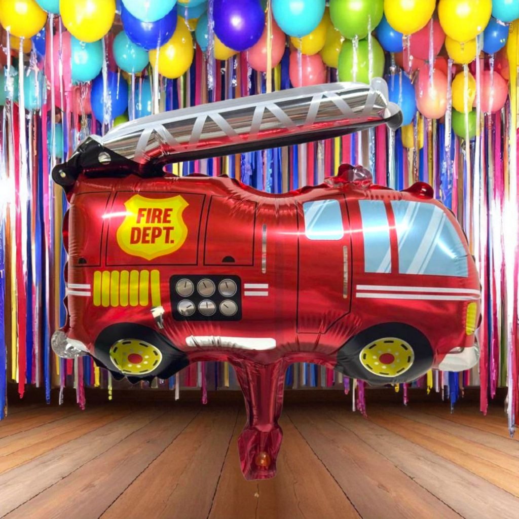 10 Mini Balão Metalizado Viatura Carro Corpo Bombeiro Firetruck 32cm em Oferta na Shopee