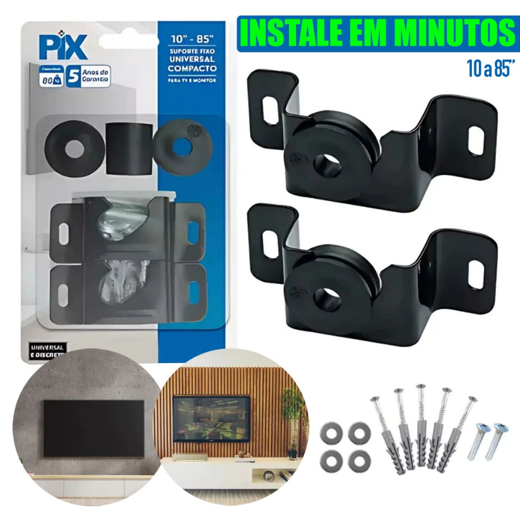 Suporte Universal para TV – FÁCIL INSTALAÇÃO 32 / 50 / 65 / 85 Suporta até 80kg