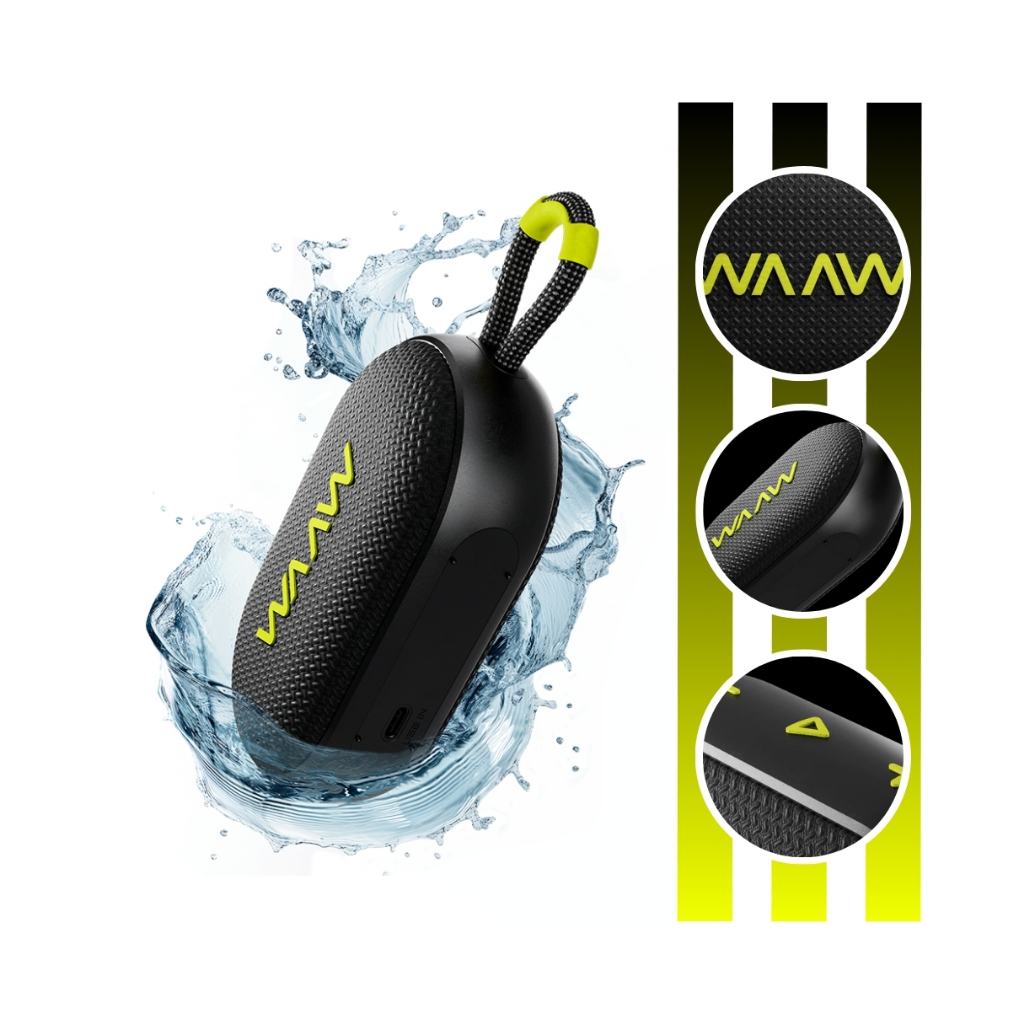 Caixa de Som 6W ME 110 TWS Proteção IPX7 Bluetooth 12 Horas WAAW by ALOK em Oferta na Shopee