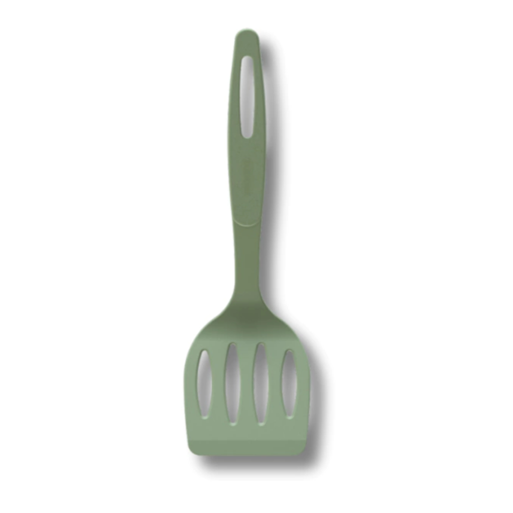 Utensílio de Cozinha Espátula Vazada Mini Supreme Musgo 100% Nylon