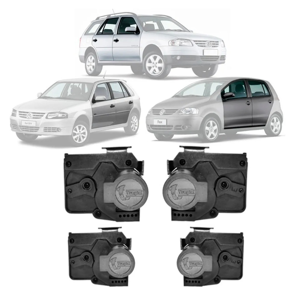 Kit de Trava Elétrica Valeo Fox/Gol G4/Parati 2009 4 Portas em Oferta na Shopee