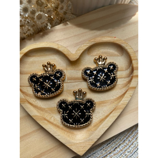 Aplique Urso  ABS Com Brilhos   e Strass 10 unidades em Oferta na Shopee