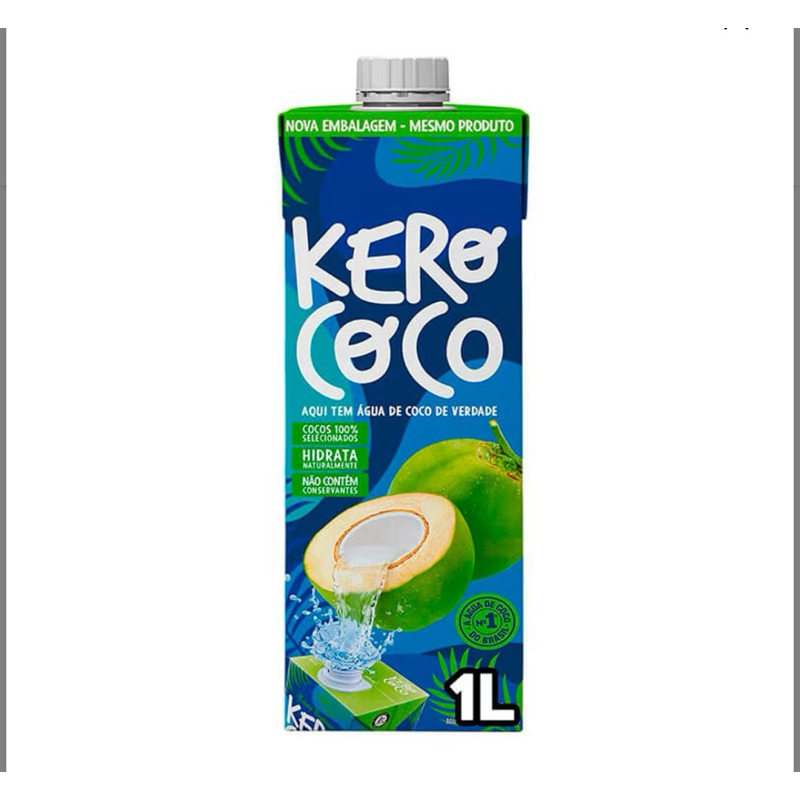 Kit 3 Água De Coco Kero Coco Caixa 1L