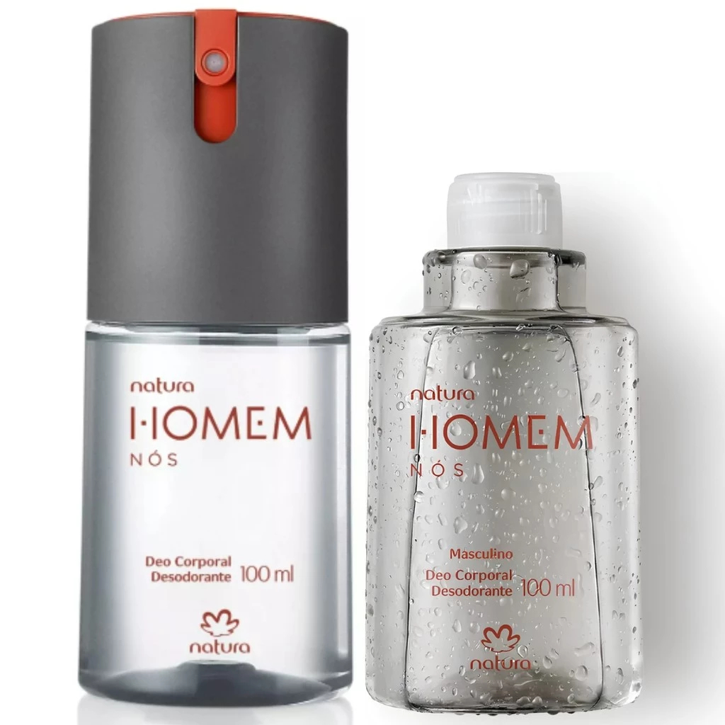 KIT Natura Homem Nós Desodorante Spray Corporal Masculino + Refil 100mL